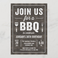Rustic Wood BBQ Party Uitnodiging RWC