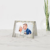 Rustic Wood Beach String Lights Bedankkaart (Voorkant)