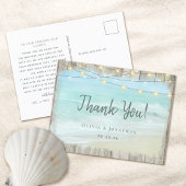 Rustic Wood Beach Weddenschap Briefkaart