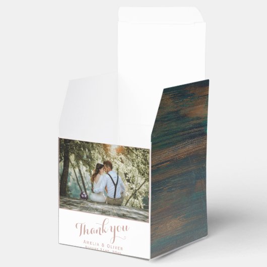 Rustic Wood Bedankt voor het huwelijk Bedankdoosjes (Geopend)