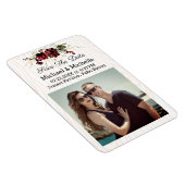 Rustic Wood bespaart de datum van onze huwelijksma Magneet (Rechterzijde)