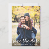 Rustic Wood bespaart de datum van Verloving aankon Save The Date (Voorkant)