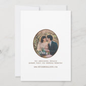 Rustic Wood bespaart de datum waarop het huwelijk  Kaart (Achterkant)