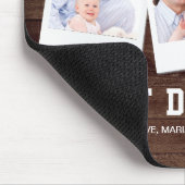 Rustic Wood Best Dad Oog 3 Photo Collage Muismat (Hoek)