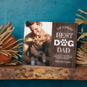 Rustic Wood "Best Dog Dad" Foto & Quote Plaque Fotoplaat (Zijkant)
