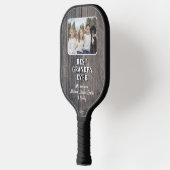 Rustic Wood Best Grandpa Ever Grandchildren Foto Pickleball Paddle (Links)