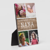 Rustic Wood Best Nana 4 Photo Collage Fotoplaat (Zijkant)