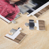 Rustic Wood Best Nana 4 Photo Collage Legpuzzel (Zijkant)