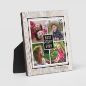 Rustic Wood Best Poppy Ever Grandpa 4 Foto Fotoplaat (Voorkant)