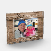 Rustic Wood Best Poppy Ever Grandpa Fotoblokken (Links)