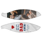 Rustic Wood Beste pap Red Heart Vader Dag Foto Basketbal (Panelen)