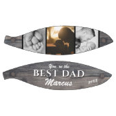 Rustic Wood Beste vader Naam Keepslag 3 Foto Basketbal (Panelen)