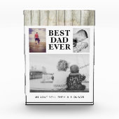 Rustic Wood Beste vader ooit 3 Fotoblokken (Voorkant)