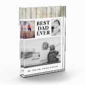 Rustic Wood Beste vader ooit 3 Fotoblokken (Links)