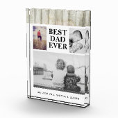 Rustic Wood Beste vader ooit 3 Fotoblokken (Rechts)