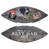 Rustic Wood Beste vader ooit vader 3 Foto Collage American Football (Panelen)