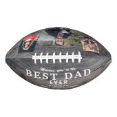 Rustic Wood Beste vader ooit vader 3 Foto Collage American Football (Voorkant)