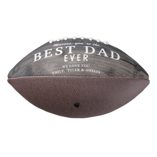 Rustic Wood Beste vader ooit vader 3 Foto Collage American Football (Gedraaid 270)