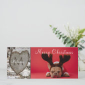 Rustic Wood Birch Bark Heart Familie Foto's (Staand voorkant)