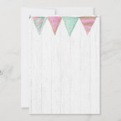 Rustic Wood & Bird Nest Baby shower Kaart (Achterkant)