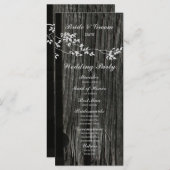 Rustic Wood Birds Wedding Programma Programmakaart (Voorkant / Achterkant)