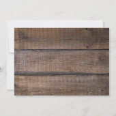 Rustic Wood Birth Aankondiging Hartelijk dank (Achterkant)