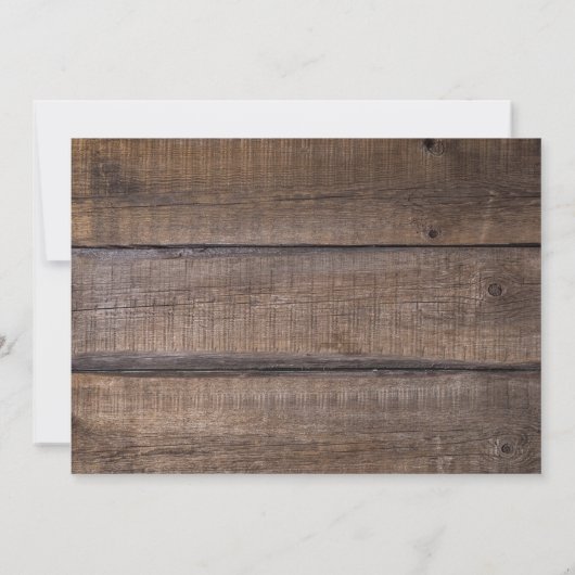 Rustic Wood Birth Aankondiging Hartelijk dank (Achterkant)