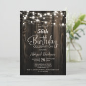 Rustic Wood Birthday Party Kaart (Staand voorkant)