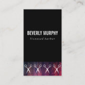 Rustic Wood Black met Shears Pattern Visitekaartje (Voorkant)