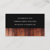 Rustic Wood Black Visitekaartje (Achterkant)