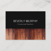 Rustic Wood Black Visitekaartje (Voorkant)