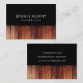 Rustic Wood Black Visitekaartje (Voorkant / Achterkant)