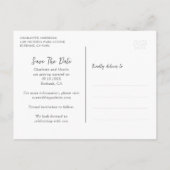 Rustic Wood Blauwgroen Mason Jar Wedding Save the  Aankondigingskaart (Achterkant)