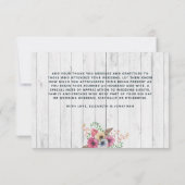 Rustic Wood Blauwgroen  Truck Boho Wedding Bedankkaart (Achterkant)