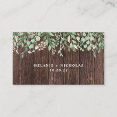 Rustic Wood Blush Floral bruiloft RSVP Informatiekaartje (Achterkant)