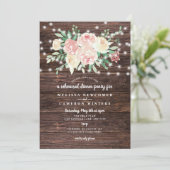 Rustic Wood Blush Floral repetitie diner Kaart (Staand voorkant)