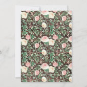 Rustic Wood Blush Floral verrassing baby shower Kaart (Achterkant)