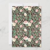 Rustic Wood Blush Floral Wedding Invitation Kaart (Achterkant)