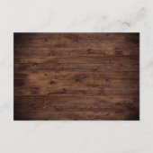 Rustic Wood Blush & White Flowers Weddenschap Deta Informatiekaartje (Achterkant)