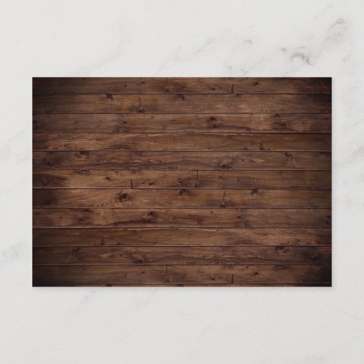 Rustic Wood Blush & White Flowers Weddenschap Deta Informatiekaartje (Achterkant)