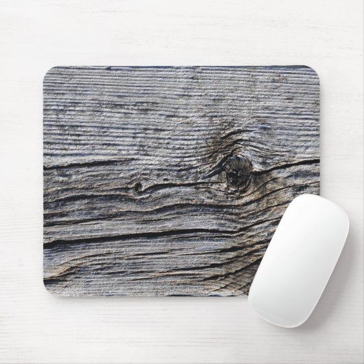 Rustic Wood Board Foto Afbeelding Muismat (Met muis)