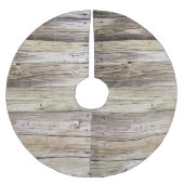 Rustic Wood Boards Treeskirt Kerstboom Rok (Voorkant)