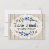 Rustic Wood & Bohemen Waterverf Hartelijk dank Kaart (Voorkant)