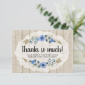Rustic Wood & Bohemen Waterverf Hartelijk dank Kaart (Staand voorkant)
