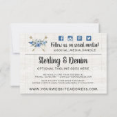 Rustic Wood & Bohemen Waterverf Hartelijk dank Kaart (Achterkant)