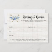 Rustic Wood & Bohemian Arrow Cadeaubon Kaart (Achterkant)