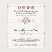 Rustic Wood Bohemian Floral Arrows Dank je wel Kaart (Binnenkant ongevouwen)