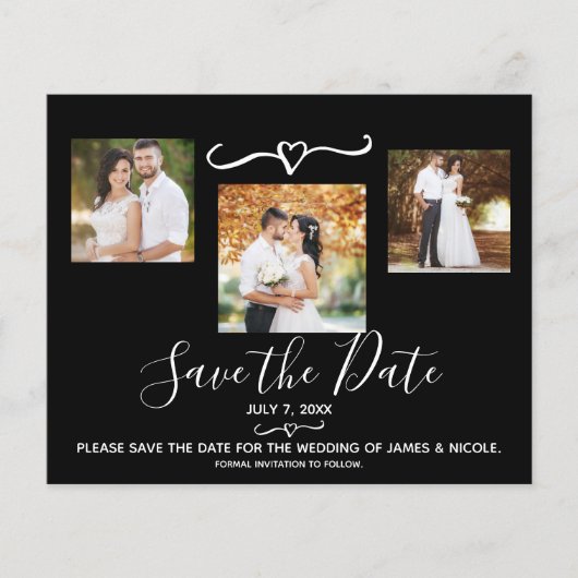 Rustic Wood Boho Chic Photo Wedding Save the Date (Voorkant)