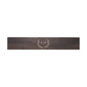 Rustic Wood Boho Floral Country Weddenschap Monogr Uitnodigingen Wikkel (Vlak)