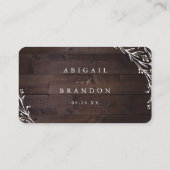 Rustic Wood Boho Floral country Wedding Details En Informatiekaartje (Achterkant)